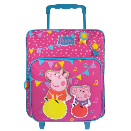 --PIG5457 TROLLEY PEPPA PIG DOPPIA TASCA DELUXE