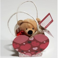 Glammy Peluche San Valentino orso con cuore AMORE: in offerta a