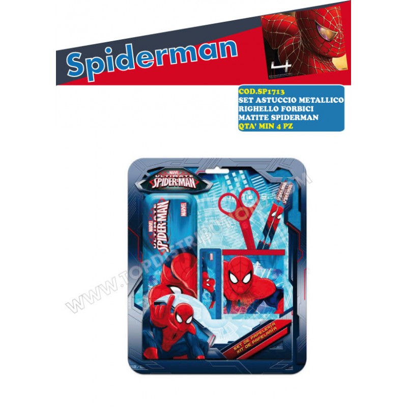 SET ASTUCCIO METALLICO spiderman