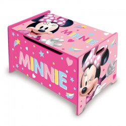 --MN13979 PANCA PORTAGIOCHI MINNIE IN LEGNO CON APERTURA IN SICUREZZA