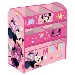 --MN13981 MOBILE PORTAGIOCHI IN LEGNO CON SEI RIPIANI MINNIE62x30x60CM