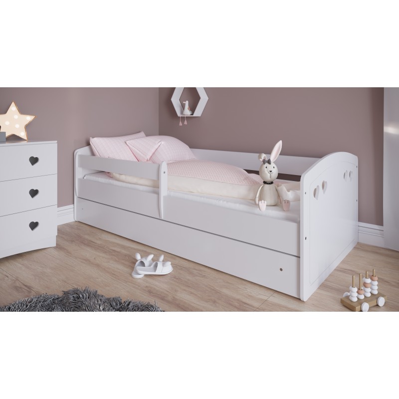 Letto bambinaJulia in legno con cassettone materasso incluso