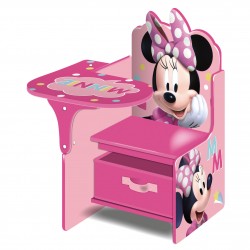 mn14166 sedia con scrivania e cassetto in tessuto minnie misura:52X60X50CM