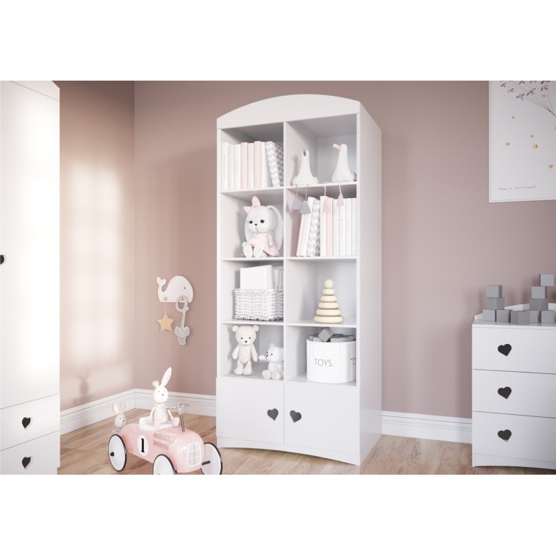 Doppia libreria bambina in legno JULIA 181x90x36