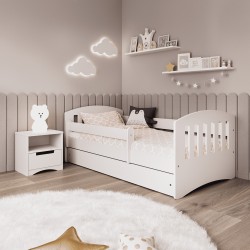 KO5CLAS Letto classico deluxe in legno con cassettone e materasso incluso