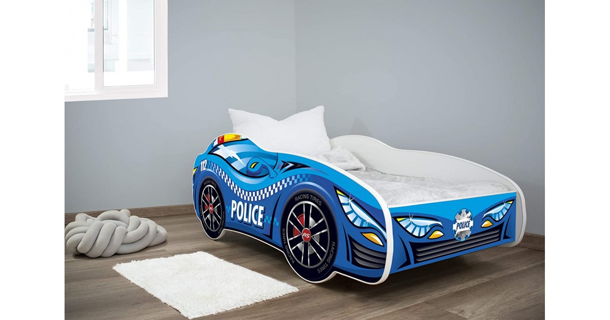 Letto a forma di macchina della polizia