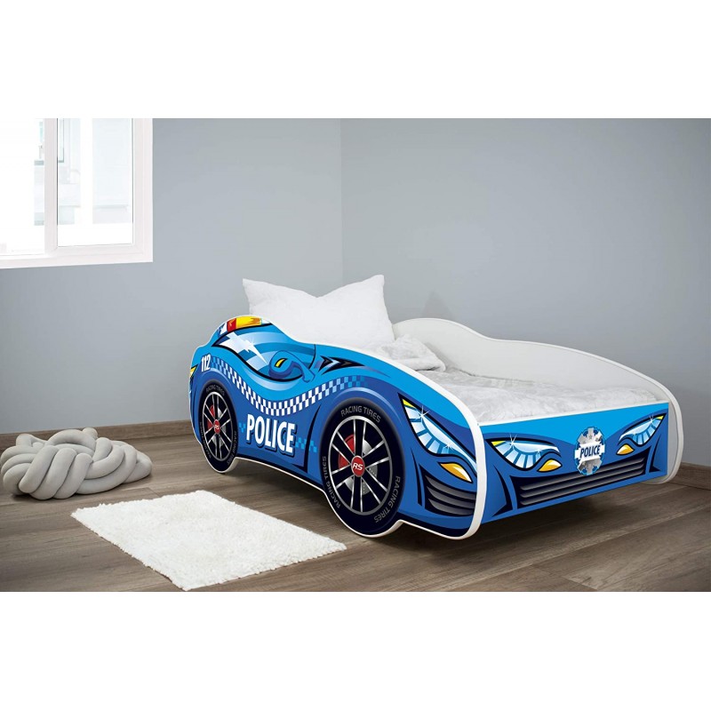 Letto a forma di macchina della polizia