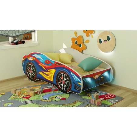 Letto a forma di macchina hotwheels