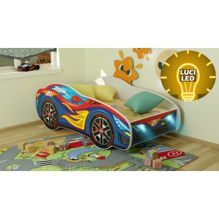 Letto a forma di macchina hotwheels