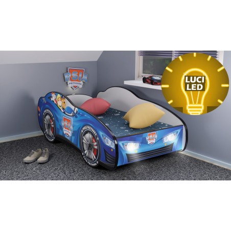 letto paw patrol a forma di macchina