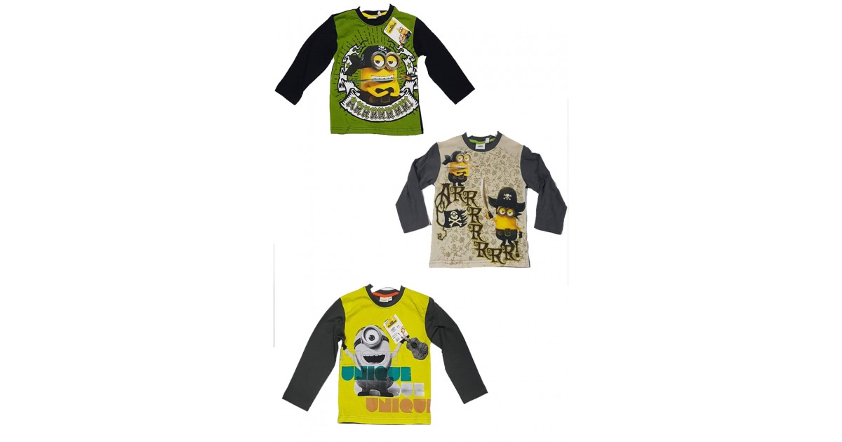 CM35155 T-SHIRT MINIONS 2-4-6-8 ANNI  100% COTONE