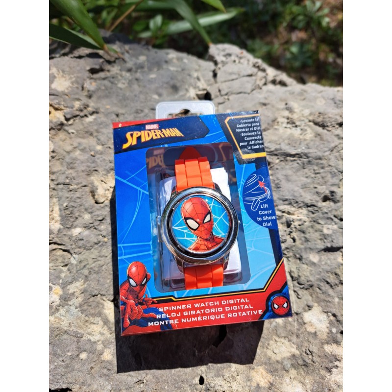 SP15763 Orologio digitale spiderman Con coperchio spinner in metallo