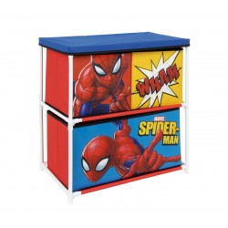 Sp15225 MOBILE PORTAGIOCHI SPIDERMAN  CON 3 CONTENITORI TESSILI DI 53X30X60