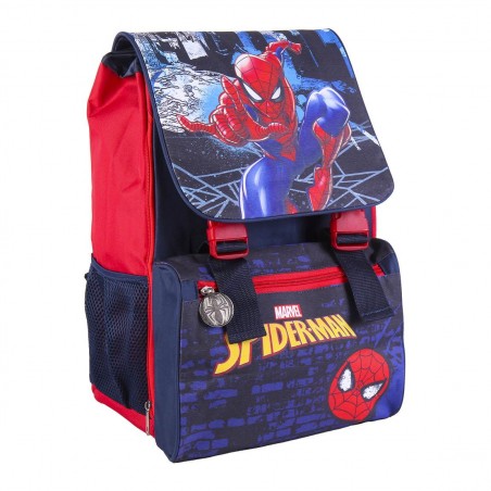 Spiderman zaino elementari estensibile 42 cm deluxe con tasche