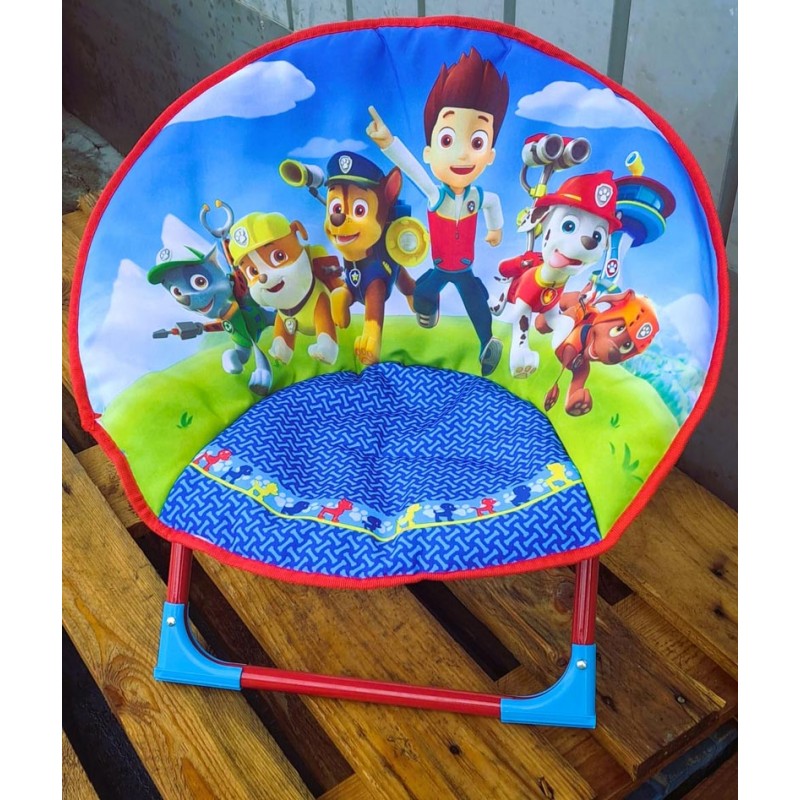 PW712501 Paw patrol sedia luna in alluminio Seggiolino per Bambini,  Pieghevole, in Poliestere, Colore: Blu, 54 x 45 x 47 cm