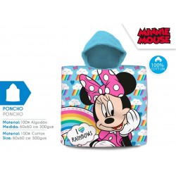 Minnie disney poncho mare 60 x 120 cm cotone 100%