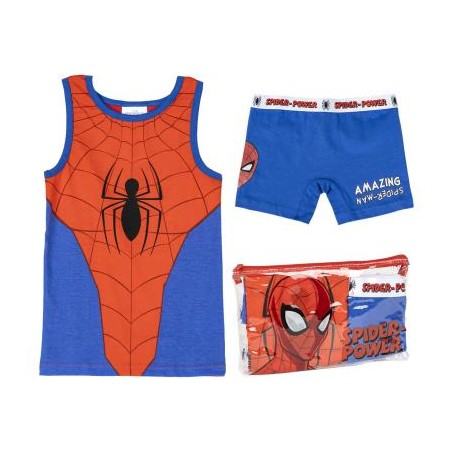 Spiderman set intimo corto deluxe da 2 a 6 anni