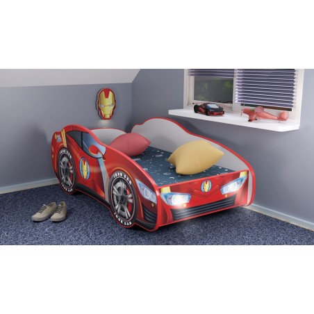 Letto bambino a forma di macchina ironman