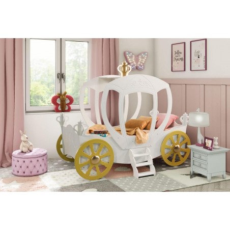 letto principessa a forma di carrozza